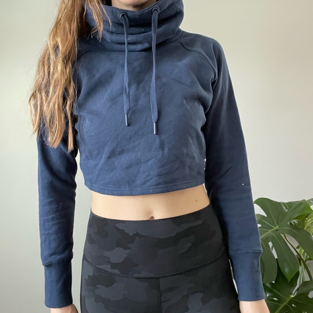 Gymshark cowl next sweatshirt dark blue